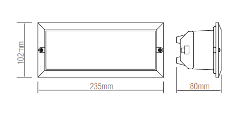 Saxby OL60AB 40W Eco Plain & Louvre Brick Light - Saxby - Falcon Electrical UK