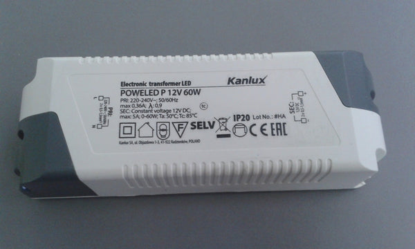 Kanlux POLEWED Constant Voltage Power Supply Unit, 12V, 60W (26811) - Kanlux - Falcon Electrical UK