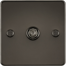 Knightsbridge MLA FP0100GM Flat Plate 1G TV Outlet (non-isolated) - Gunmetal - Knightsbridge MLA - Falcon Electrical UK