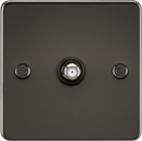 Knightsbridge MLA FP0150GM Flat Plate 1G SAT TV Outlet (non-isolated) - Gunmetal - Knightsbridge MLA - Falcon Electrical UK
