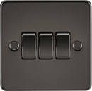 Knightsbridge MLA FP4000GM Flat plate 10AX 3G 2-way switch - gunmetal - Knightsbridge MLA - Falcon Electrical UK