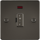 Knightsbridge MLA FP6000NGM Flat Plate 13A fused spur unit with neon - gunmetal - Knightsbridge MLA - Falcon Electrical UK