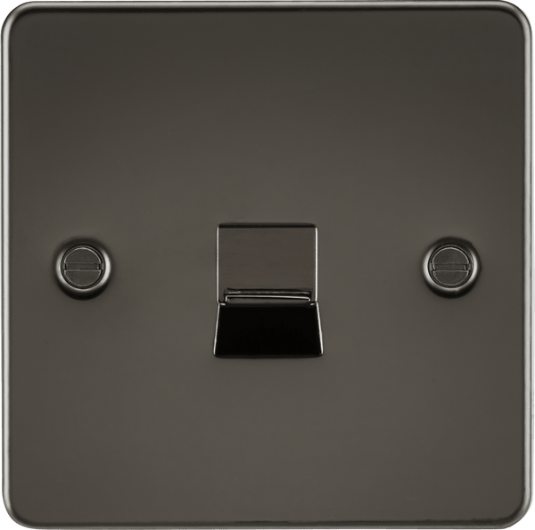 Knightsbridge MLA FP7400GM Flat Plate Telephone extension socket - gunmetal - Knightsbridge MLA - Falcon Electrical UK