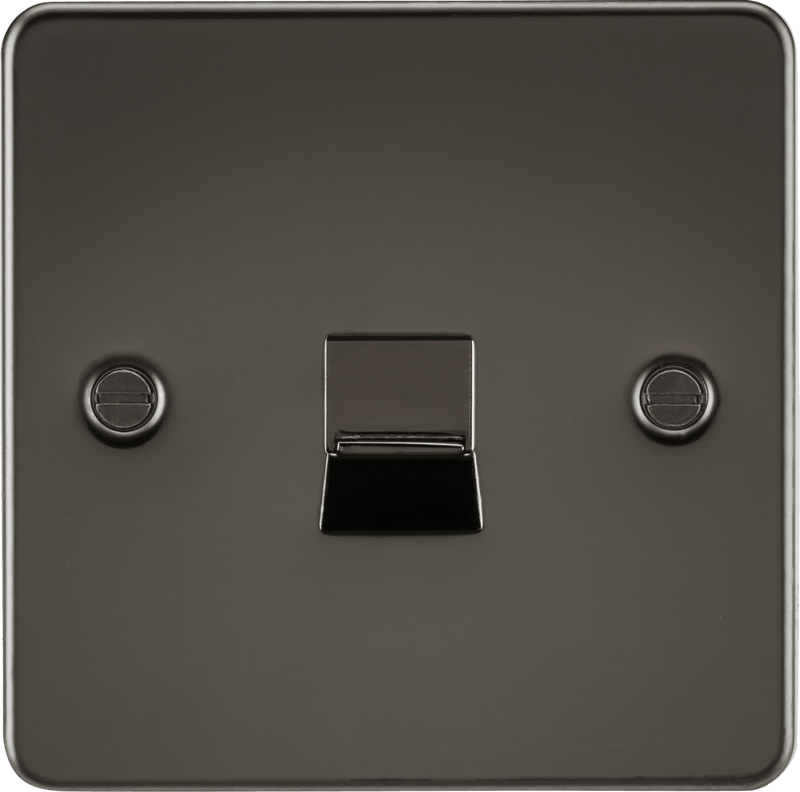 Knightsbridge MLA FP7400GM Flat Plate Telephone extension socket - gunmetal - Knightsbridge MLA - Falcon Electrical UK
