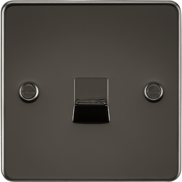 Knightsbridge MLA FP7300GM Flat Plate Telephone master socket - gunmetal - Knightsbridge MLA - Falcon Electrical UK