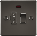 Knightsbridge MLA FP6300NGM Flat Plate 13A switched fused spur unit with neon - gunmetal - Knightsbridge MLA - Falcon Electrical UK