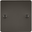 Knightsbridge MLA FP8350GM Flat Plate 1G blanking plate - gunmetal - Knightsbridge MLA - Falcon Electrical UK