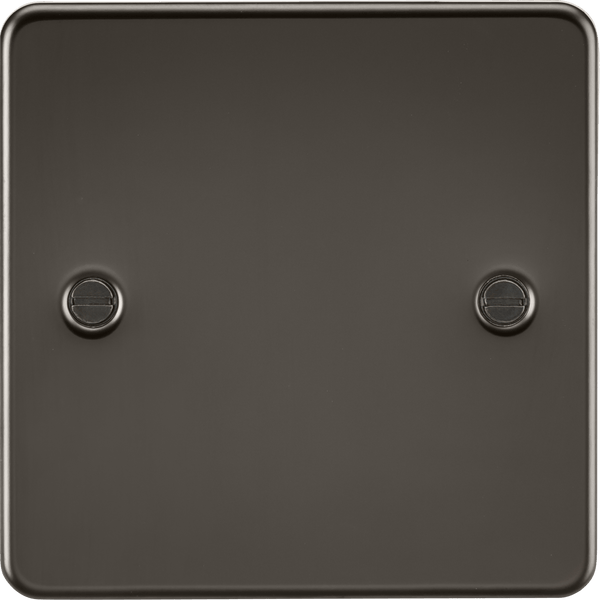 Knightsbridge MLA FP8350GM Flat Plate 1G blanking plate - gunmetal - Knightsbridge MLA - Falcon Electrical UK