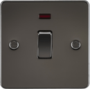 Knightsbridge MLA FP8341NGM Flat Plate 20A 1G DP switch with neon - gunmetal - Knightsbridge MLA - Falcon Electrical UK