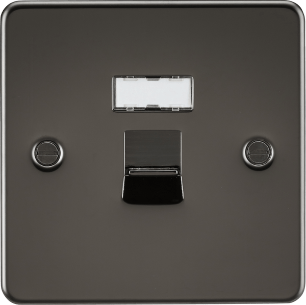 Knightsbridge MLA FPRJ45GM Flat Plate RJ45 network outlet - gunmetal - Knightsbridge MLA - Falcon Electrical UK
