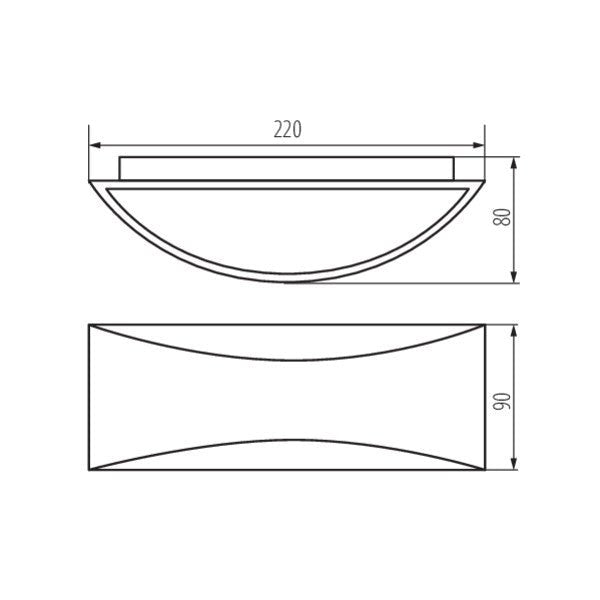 Kanlux BISO Facade Luminaire LED EL 8W-GR (29260) - Kanlux - Falcon Electrical UK