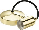 Knightsbridge MLA 8270PB 6" E27 Contemporary Pendant Set - Polished Brass - Knightsbridge MLA - Falcon Electrical UK