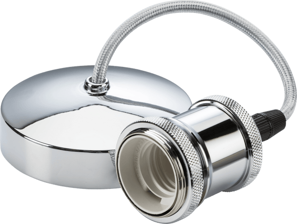 Knightsbridge MLA 8271PC 6" E27 Vintage Pendant Set - Polished Chrome - Knightsbridge MLA - Falcon Electrical UK