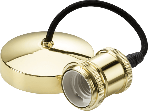 Knightsbridge MLA 8271PB 6" E27 Vintage Pendant Set - Polished Brass - Knightsbridge MLA - Falcon Electrical UK