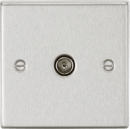Knightsbridge MLA CS010BC TV Outlet (non-isolated) - Square Edge Brushed Chrome - Knightsbridge MLA - Falcon Electrical UK