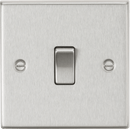 Knightsbridge MLA CS12BC 10AX 1G Intermediate Switch - Square Edge Brushed Chrome - Knightsbridge MLA - Falcon Electrical UK