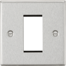 Knightsbridge MLA CS1GBC 1G Modular Faceplate - Square Edge Brushed Chrome - Knightsbridge MLA - Falcon Electrical UK