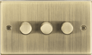 Knightsbridge MLA CS2183AB 3G 2-way Intelligent Dimmer - Square Edge Antique Brass (Replaces CS2183AB) - Knightsbridge MLA - Falcon Electrical UK