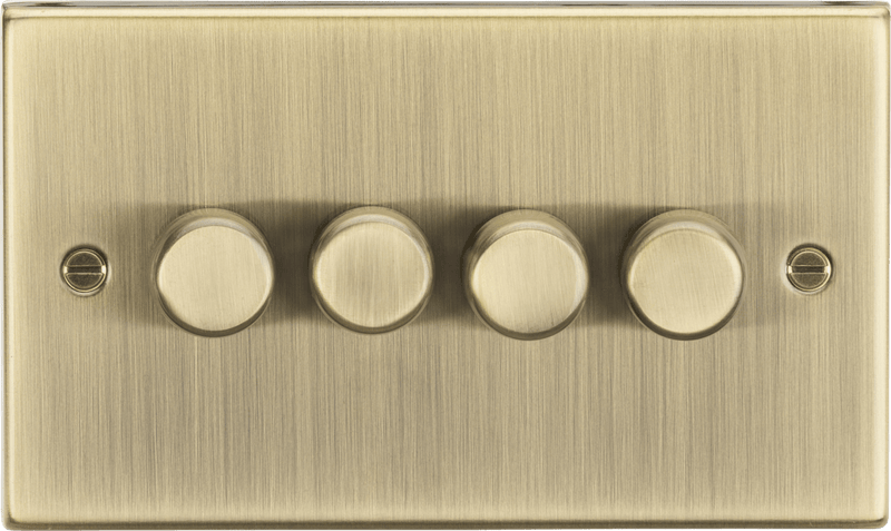 Knightsbridge MLA CS2194AB 4G 2-way Intelligent Dimmer - Square Edge Antique Brass (Replaces CS2184AB) - Knightsbridge MLA - Falcon Electrical UK
