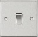 Knightsbridge MLA CS2BC 10AX 1G 2-Way Plate Switch - Square Edge Brushed Chrome - Knightsbridge MLA - Falcon Electrical UK
