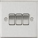 Knightsbridge MLA CS4BC 10AX 3G 2 Way Plate Switch - Square Edge Brushed Chrome - Knightsbridge MLA - Falcon Electrical UK