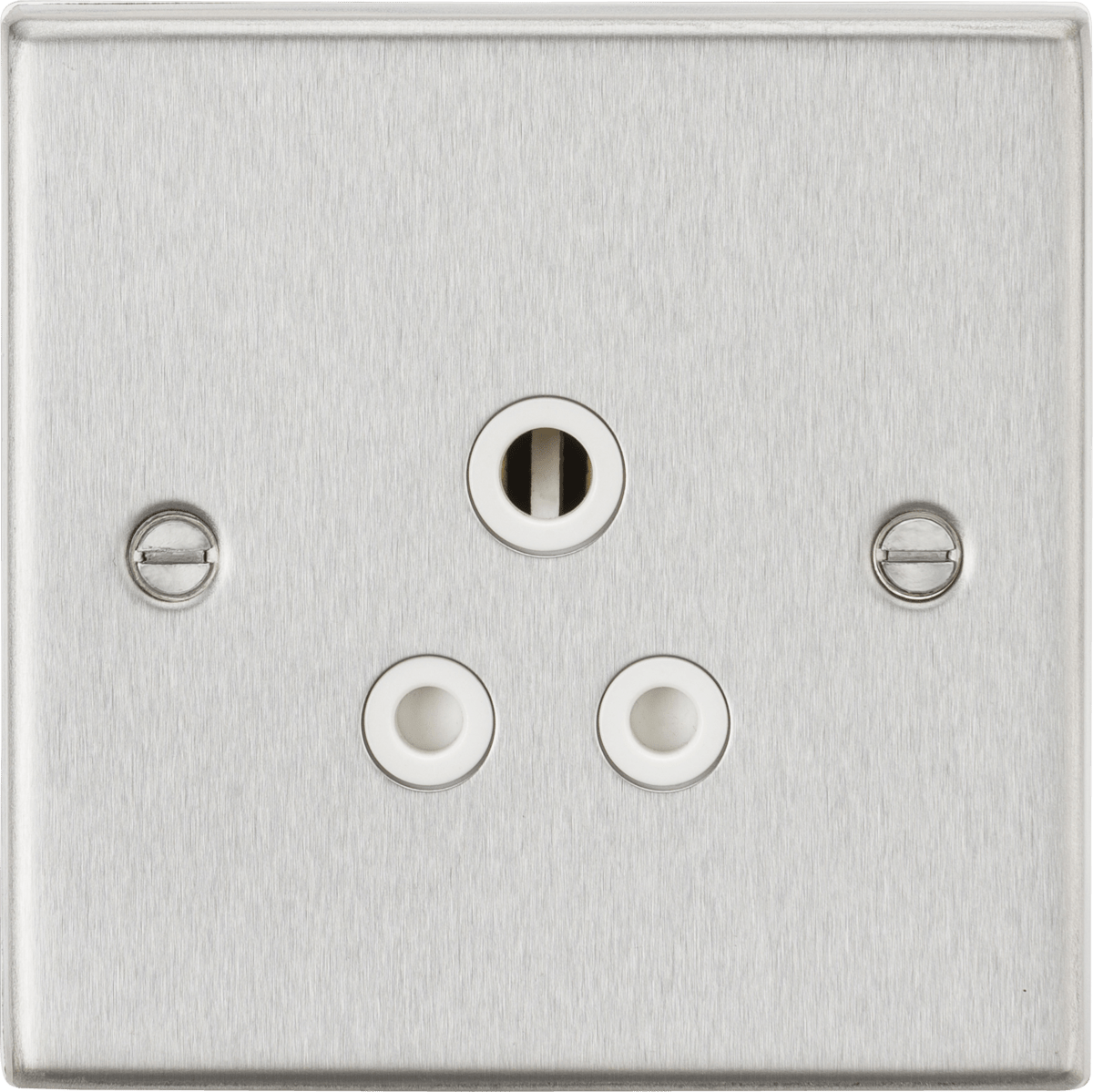 Knightsbridge MLA CS5ABCW 5A Unswitched Socket - Square Edge Brushed ...
