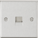 Knightsbridge MLA CS74BC Telephone Extension Outlet - Square Edge Brushed Chrome - Knightsbridge MLA - Falcon Electrical UK