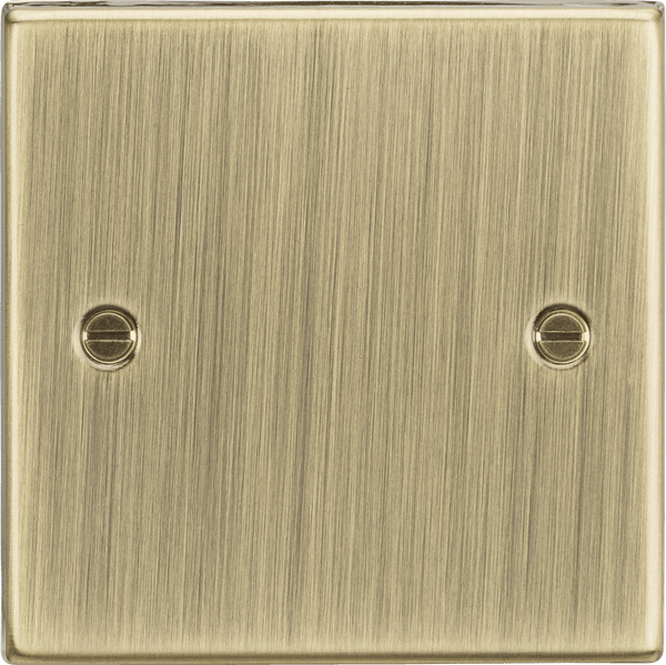 Knightsbridge MLA CS85AB 1G Blanking Plate - Square Edge Antique Brass - Knightsbridge MLA - Falcon Electrical UK