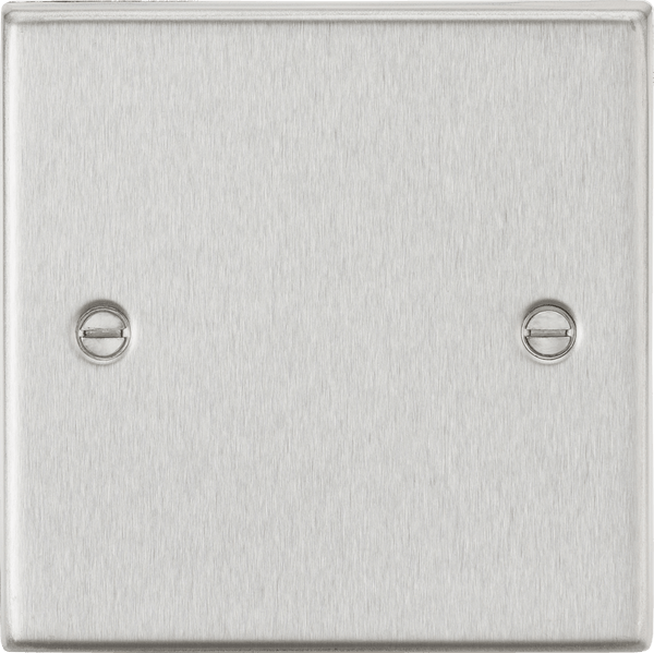 Knightsbridge MLA CS85BC 1G Blanking Plate - Square Edge Brushed Chrome - Knightsbridge MLA - Falcon Electrical UK