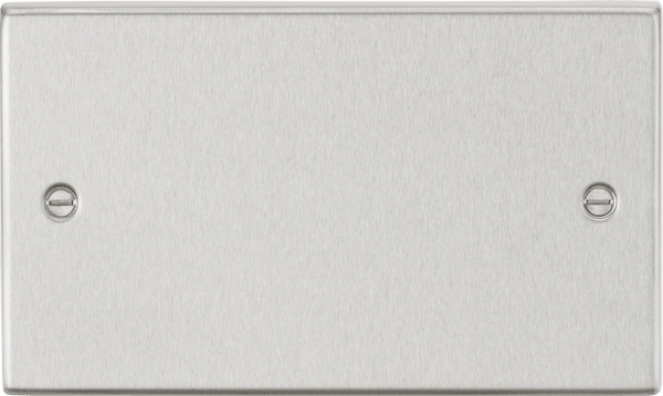 Knightsbridge MLA CS86BC 2G Blanking Plate - Square Edge Brushed Chrome - Knightsbridge MLA - Falcon Electrical UK