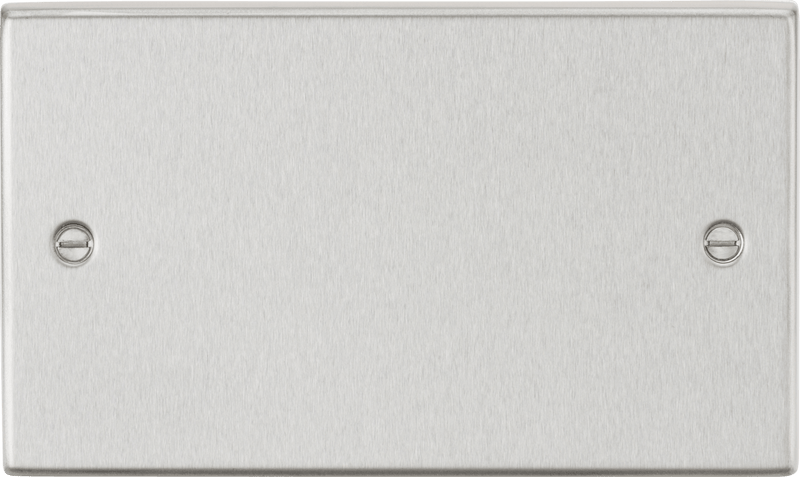 Knightsbridge MLA CS86BC 2G Blanking Plate - Square Edge Brushed Chrome - Knightsbridge MLA - Falcon Electrical UK