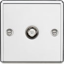 Knightsbridge MLA CL015PC SAT TV Outlet - Rounded Edge Polished Chrome - Knightsbridge MLA - Falcon Electrical UK