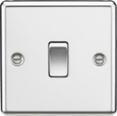 Knightsbridge MLA CL12PC 10AX 1G Intermediate Switch - Rounded Edge Polished Chrome - Knightsbridge MLA - Falcon Electrical UK