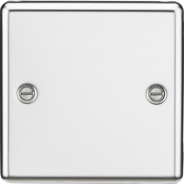 Knightsbridge MLA CL85PC 1G Blanking Plate - Rounded Edge Polished Chrome - Knightsbridge MLA - Falcon Electrical UK
