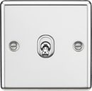 Knightsbridge MLA CLTOG1PC 10AX 1G 2 Way Toggle Switch - Rounded Polished Chrome Finish - Knightsbridge MLA - Falcon Electrical UK