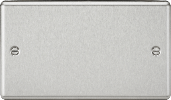 Knightsbridge MLA CL86BC 2G Blanking Plate - Rounded Edge Brushed Chrome - Knightsbridge MLA - Falcon Electrical UK
