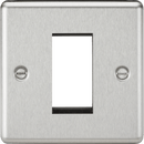 Knightsbridge MLA CL1GBC 1G Modular Faceplate - Rounded Edge Brushed Chrome - Knightsbridge MLA - Falcon Electrical UK