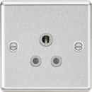 Knightsbridge MLA CL5ABCG 5A Unswitched Socket - Rounded Edge Brushed Chrome Finish with Grey Insert - Knightsbridge MLA - Falcon Electrical UK