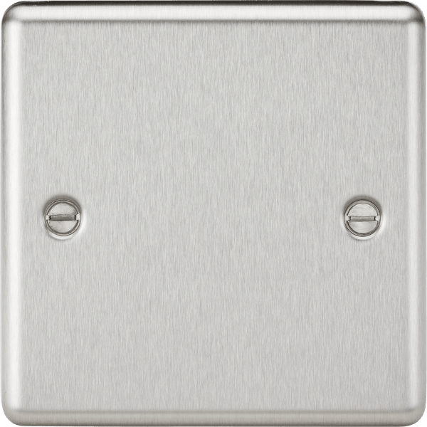 Knightsbridge MLA CL85BC 1G Blanking Plate - Rounded Edge Brushed Chrome - Knightsbridge MLA - Falcon Electrical UK