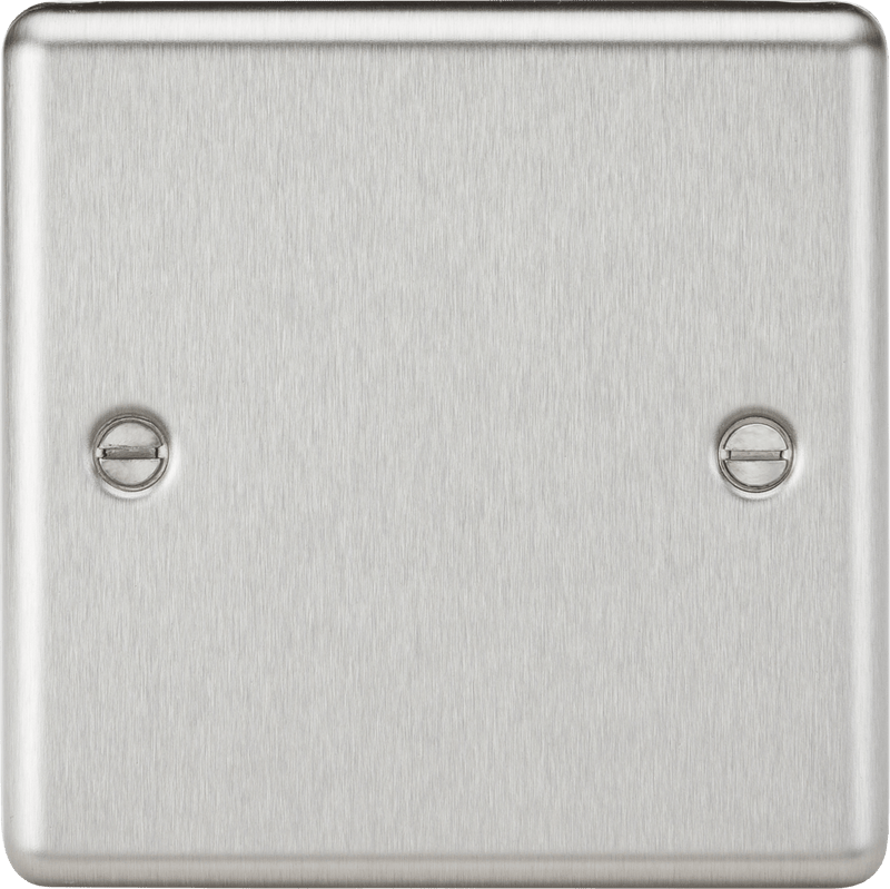 Knightsbridge MLA CL85BC 1G Blanking Plate - Rounded Edge Brushed Chrome - Knightsbridge MLA - Falcon Electrical UK