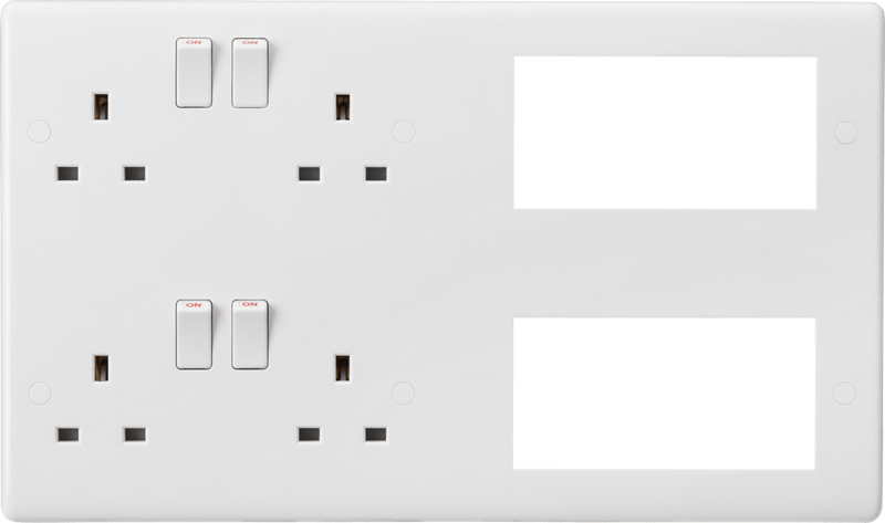 Knightsbridge MLA CU298MM Multimedia Combination Plate - Knightsbridge MLA - Falcon Electrical UK