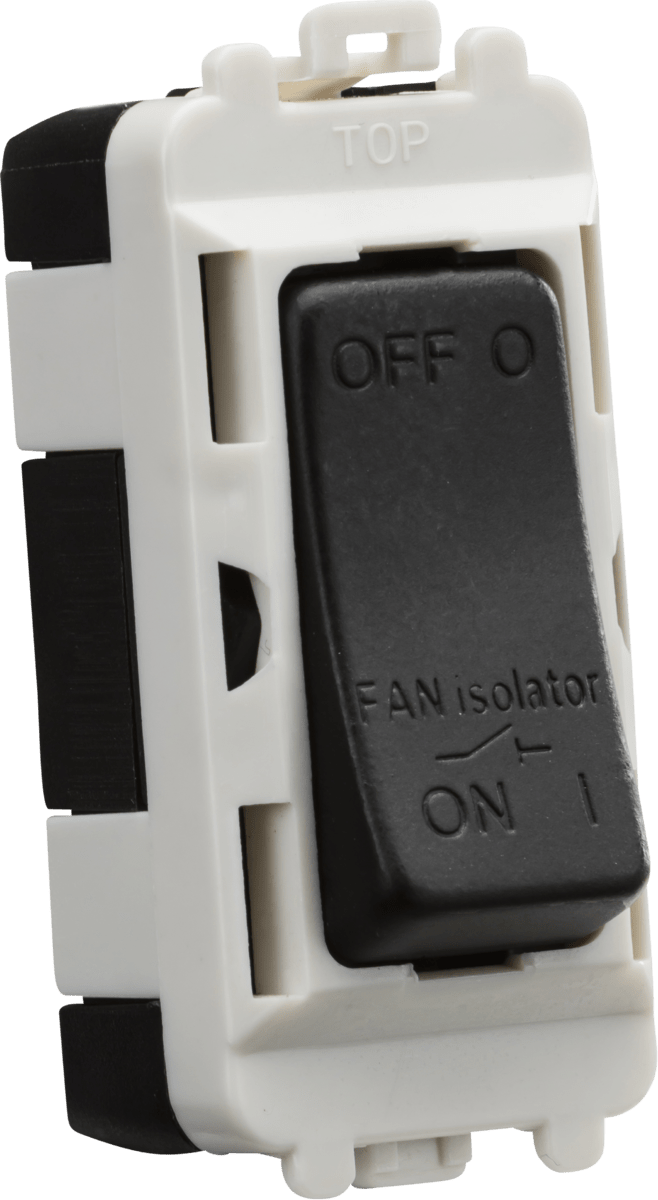 Knightsbridge MLA GDM020MB 10A Fan Isolator Module - Matt Black - Knightsbridge MLA - Falcon Electrical UK
