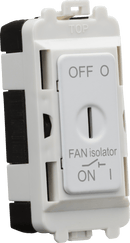 Knightsbridge MLA GDM021MW 10A Fan Isolator Key Switch Module - Matt white - Knightsbridge MLA - Falcon Electrical UK