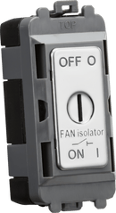 Knightsbridge MLA GDM021PC 10A Fan Isolator Key Switch Module - Polished Chrome - Knightsbridge MLA - Falcon Electrical UK