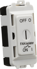 Knightsbridge MLA GDM021U 10A Fan Isolator Key Switch Module - White - Knightsbridge MLA - Falcon Electrical UK