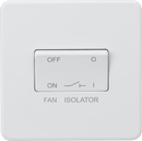 Knightsbridge MLA SF1100MW Screwless 10AX 3 pole fan isolator switch - Matt white - Knightsbridge MLA - Falcon Electrical UK