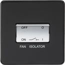 Knightsbridge MLA SF1100MB Screwless 10AX 3 Pole Fan Isolator Switch - Matt Black with Chrome Rocker - Knightsbridge MLA - Falcon Electrical UK
