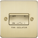 Knightsbridge MLA FP1100BB Flat Plate 10AX 3 Pole Fan Isolator Switch - Brushed Brass - Knightsbridge MLA - Falcon Electrical UK