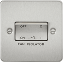 Knightsbridge MLA FP1100BC Flat Plate 10AX 3 Pole Fan Isolator Switch - Brushed Chrome - Knightsbridge MLA - Falcon Electrical UK