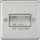 Knightsbridge MLA CL11BC 10AX 3 Pole Fan Isolator Switch - Rounded Edge Brushed Chrome - Knightsbridge MLA - Falcon Electrical UK